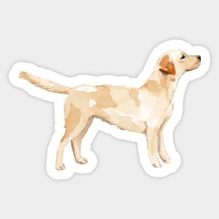 Yellow Lab Silhouette Watercolor Sticker